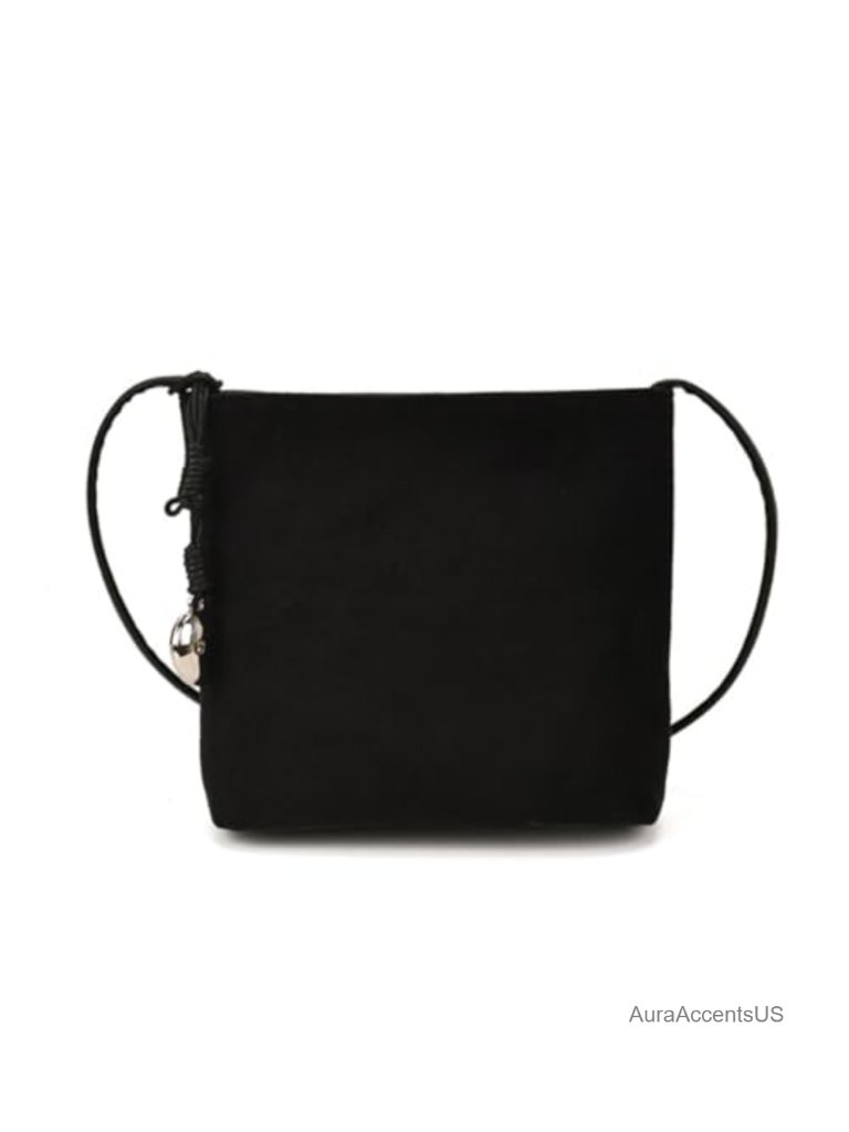 Mini Suede Bucket Bag Crossbody Shoulder Purse